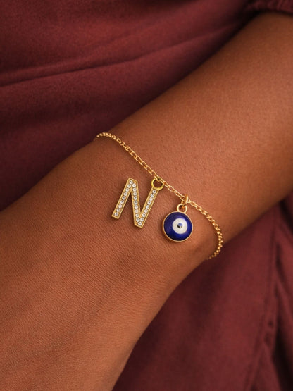 A TO Z Alphabet AD Initial Name Lumba Rakhi Bracelet For Bhaiya Bhabhi
