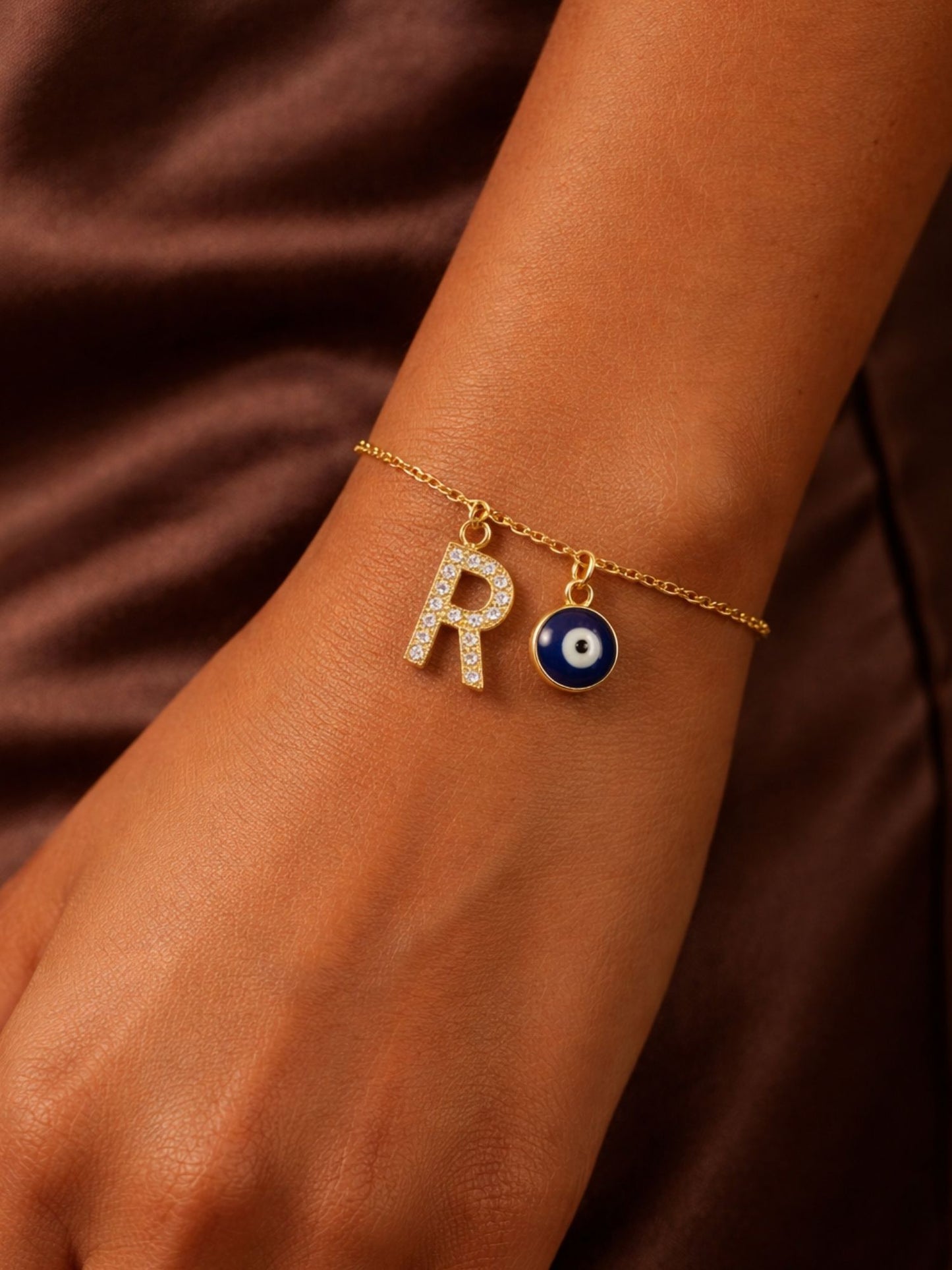 A TO Z Alphabet AD Initial Name Lumba Rakhi Bracelet For Bhaiya Bhabhi