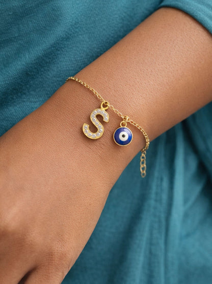 A TO Z Alphabet AD Initial Name Lumba Rakhi Bracelet For Bhaiya Bhabhi