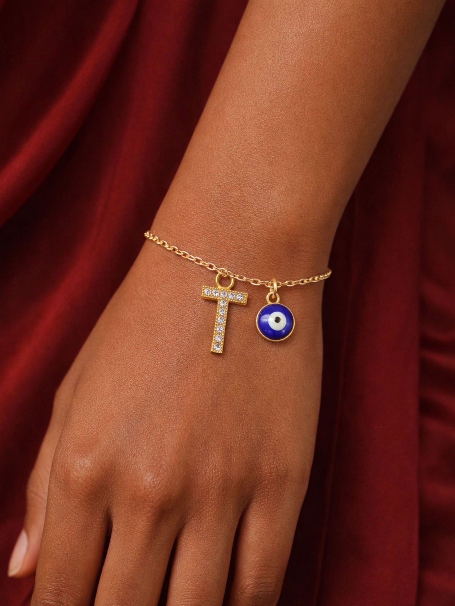 A TO Z Alphabet AD Initial Name Lumba Rakhi Bracelet For Bhaiya Bhabhi