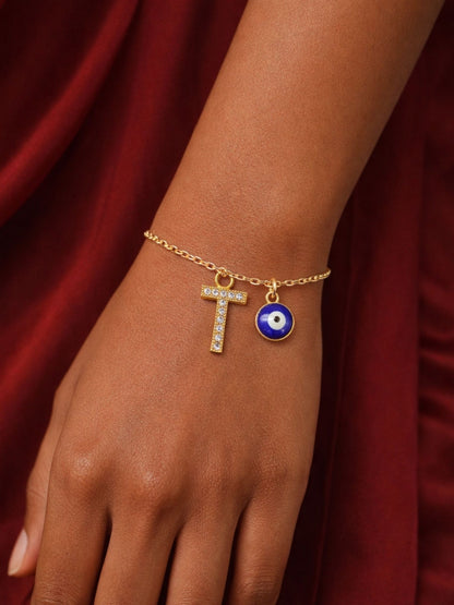 A TO Z Alphabet AD Initial Name Lumba Rakhi Bracelet For Bhaiya Bhabhi