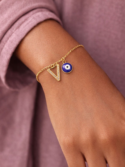 A TO Z Alphabet AD Initial Name Lumba Rakhi Bracelet For Bhaiya Bhabhi
