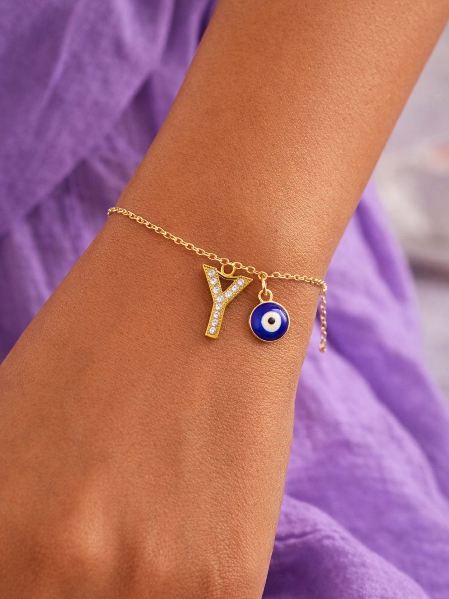 A TO Z Alphabet AD Initial Name Lumba Rakhi Bracelet For Bhaiya Bhabhi