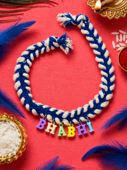 Bhabhi Name Alphabet Charm Multicolor Letter Lumba Rakhi