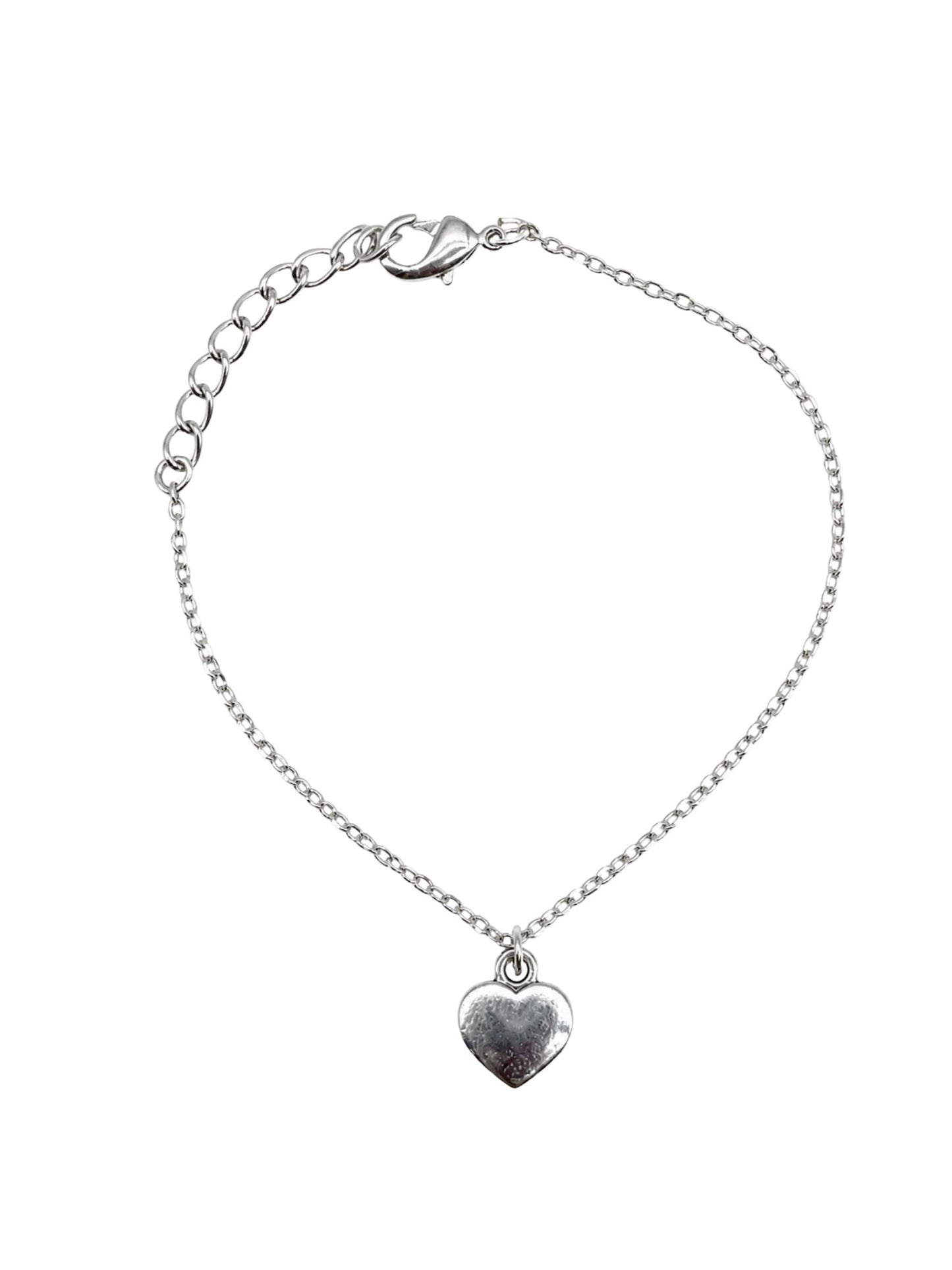 Silver Heart Lumba Rakhi Bracelet for Bhabhi
