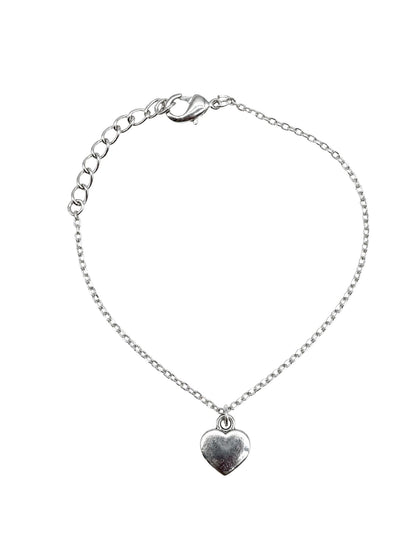 Silver Heart Lumba Rakhi Bracelet for Bhabhi