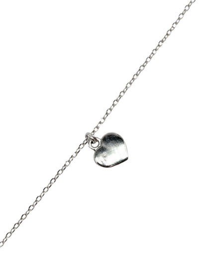 Silver Heart Lumba Rakhi Bracelet for Bhabhi