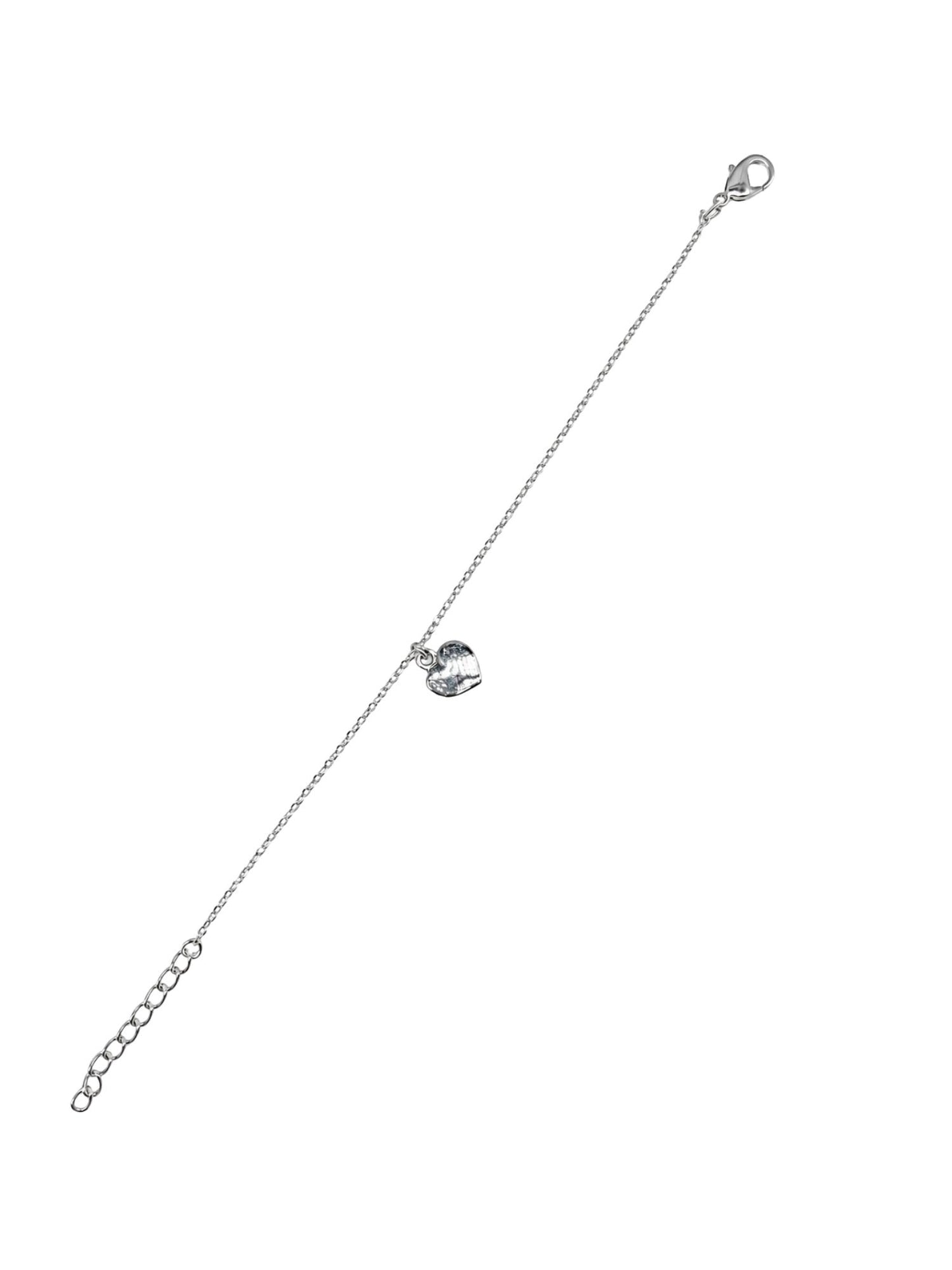 Silver Heart Lumba Rakhi Bracelet for Bhabhi