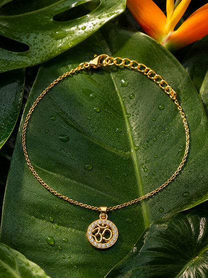 Om Charm Lumba Rakhi Bracelet for Bhabhi Gift