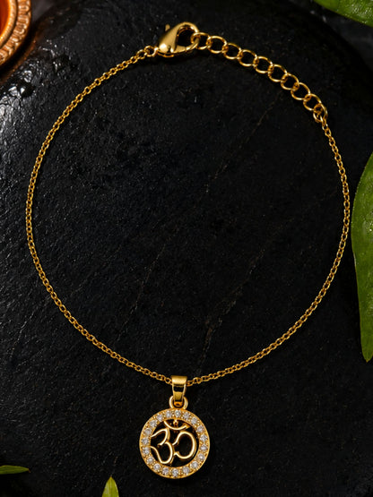 Om Charm Lumba Rakhi Bracelet for Bhabhi Gift