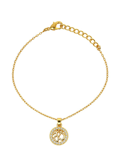 Om Charm Lumba Rakhi Bracelet for Bhabhi Gift