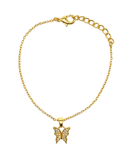 Butterfly AD Charm Lumba Rakhi Bracelet for Bhabhi