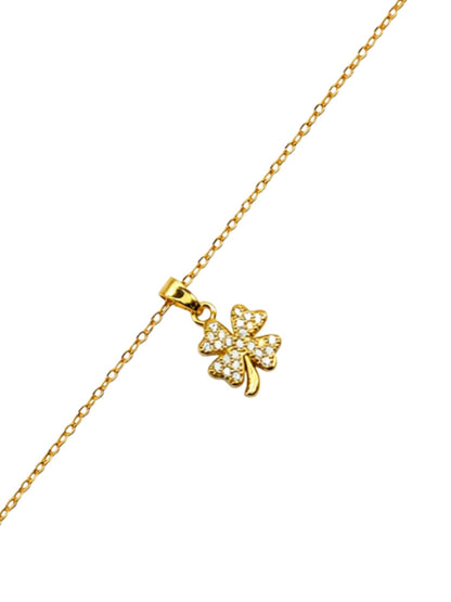 Four Leaf Lucky AD Clover Lumba Rakhi Bracelet for Bhabhi