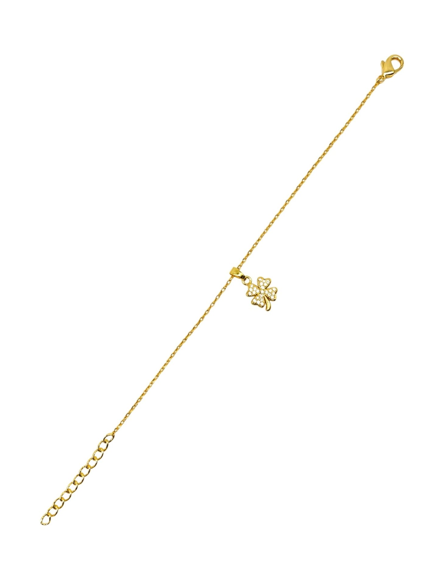 Four Leaf Lucky AD Clover Lumba Rakhi Bracelet for Bhabhi