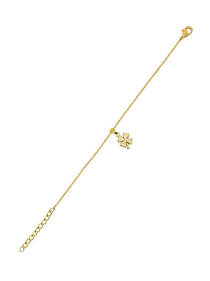 Four Leaf Lucky AD Clover Lumba Rakhi Bracelet for Bhabhi