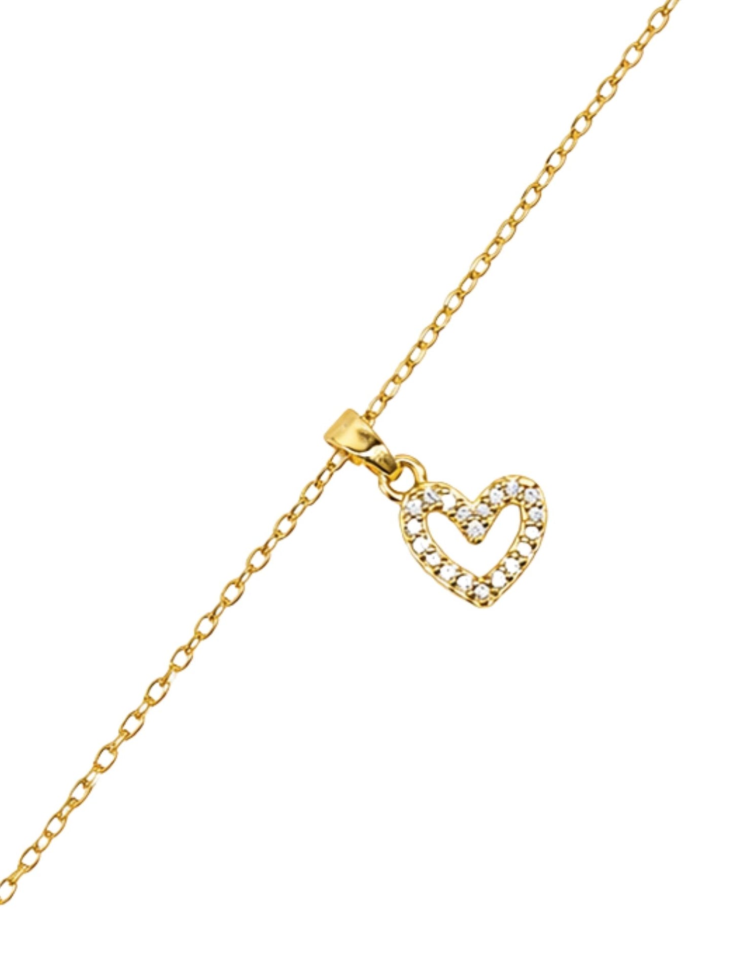 American Diamond Heart Lumba Rakhi Bracelet for Bhabhi