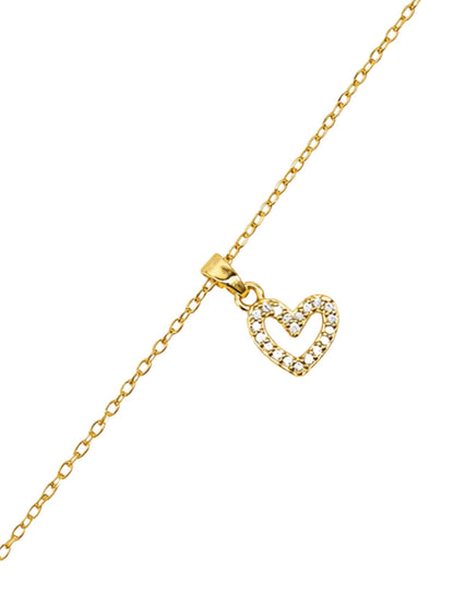 American Diamond Heart Lumba Rakhi Bracelet for Bhabhi