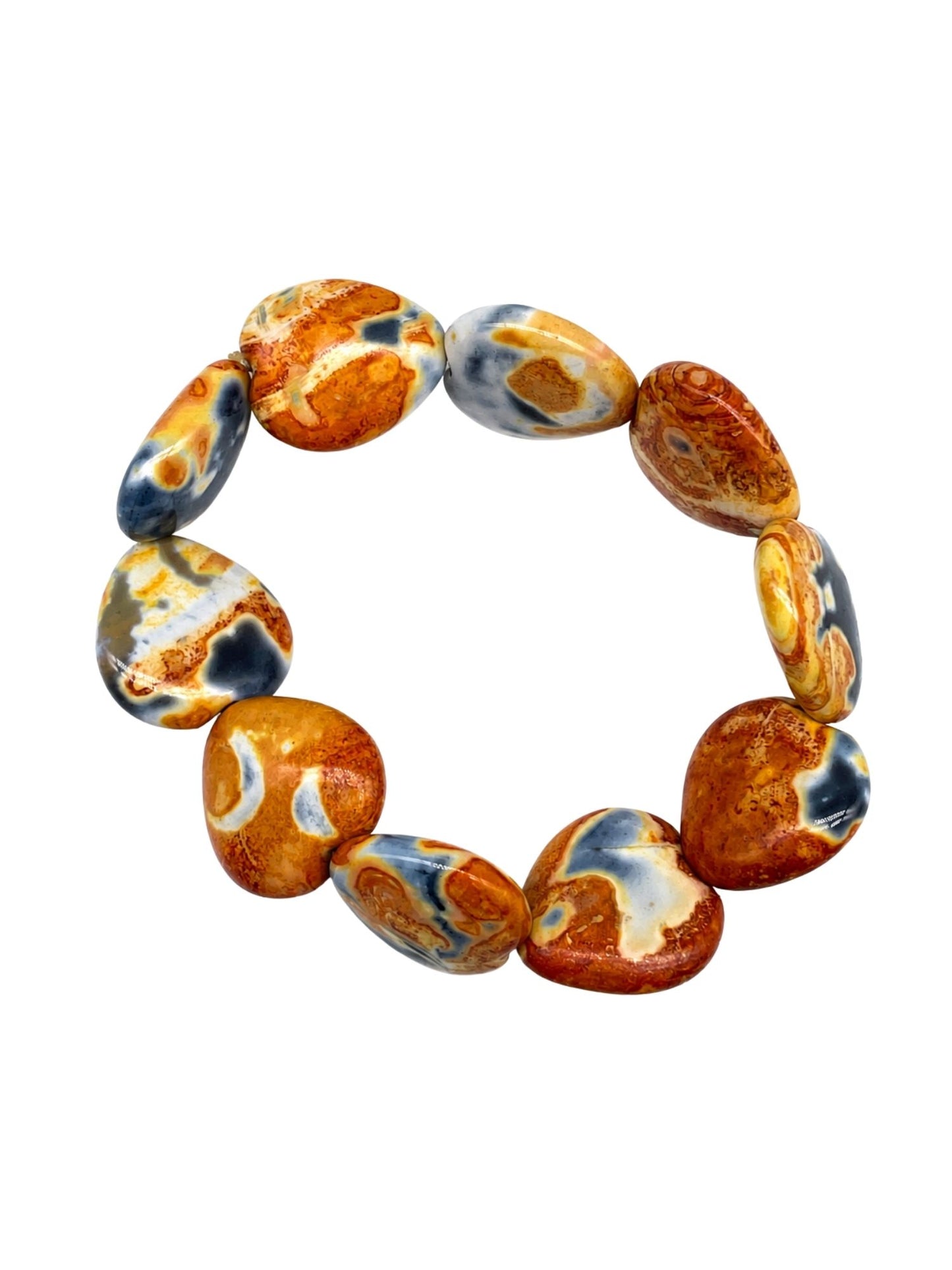 Agate Stone Heart Lumba Rakhi Bracelet for Bhabhi