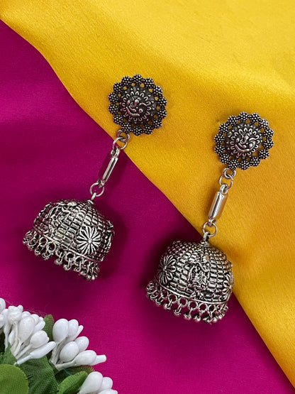 Jhumka Earring Flower & Ghungroo Design
