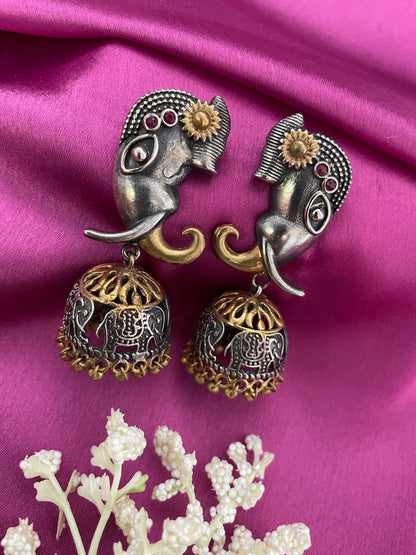 Jhumka Earring Elephant/Ghungroo Design