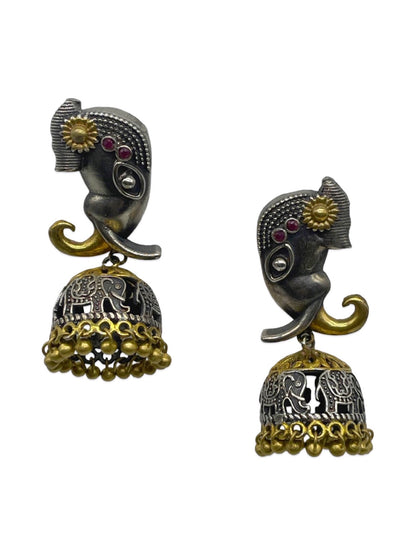 Jhumka Earring Elephant/Ghungroo Design
