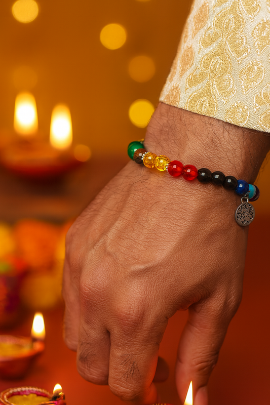 Tree of Life Charm/Beads Rakhi Bracelet
