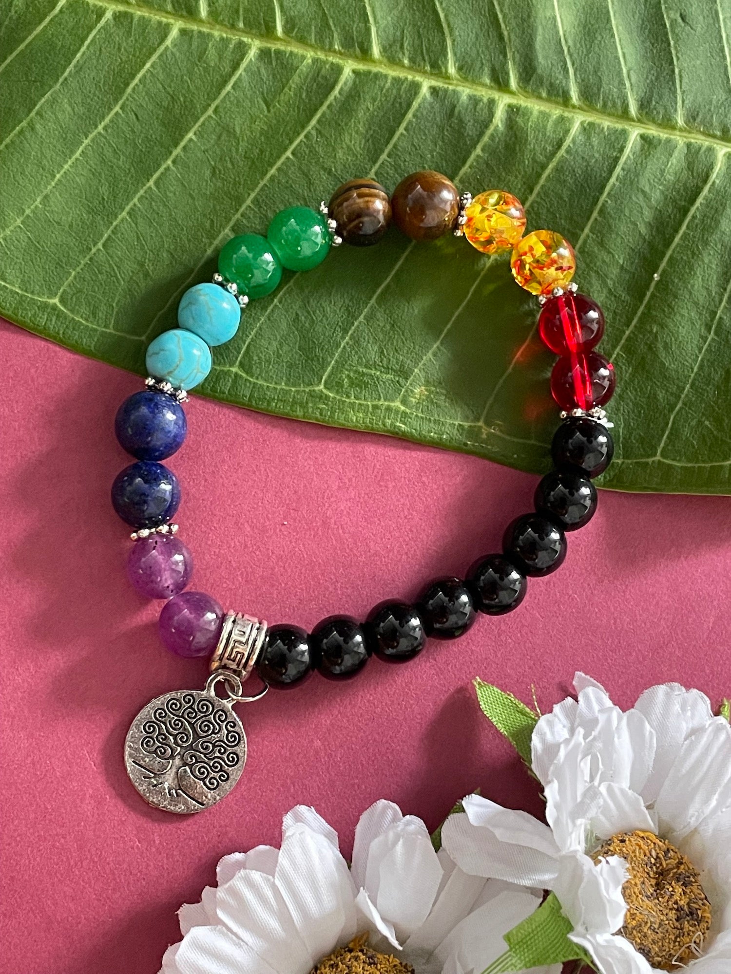 Tree of Life Charm/Beads Rakhi Bracelet - Main Image