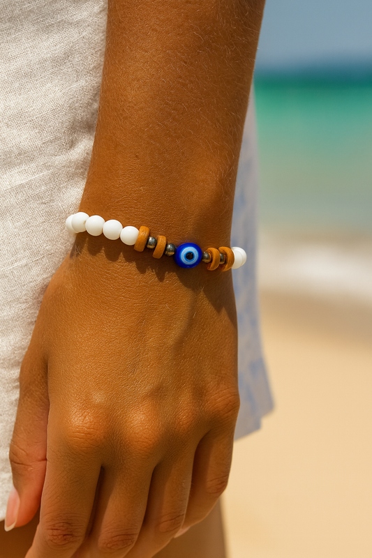 Evil Eye & Beads/Crystal Bracelet