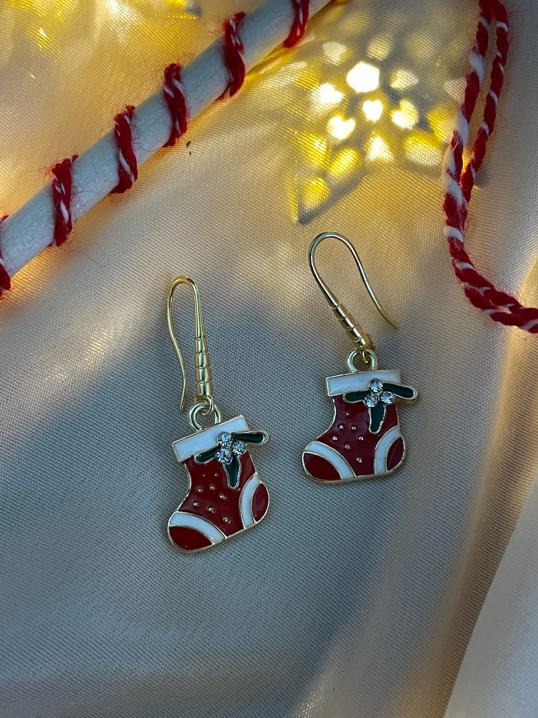 Santa Claus Stockings Charm Earrings