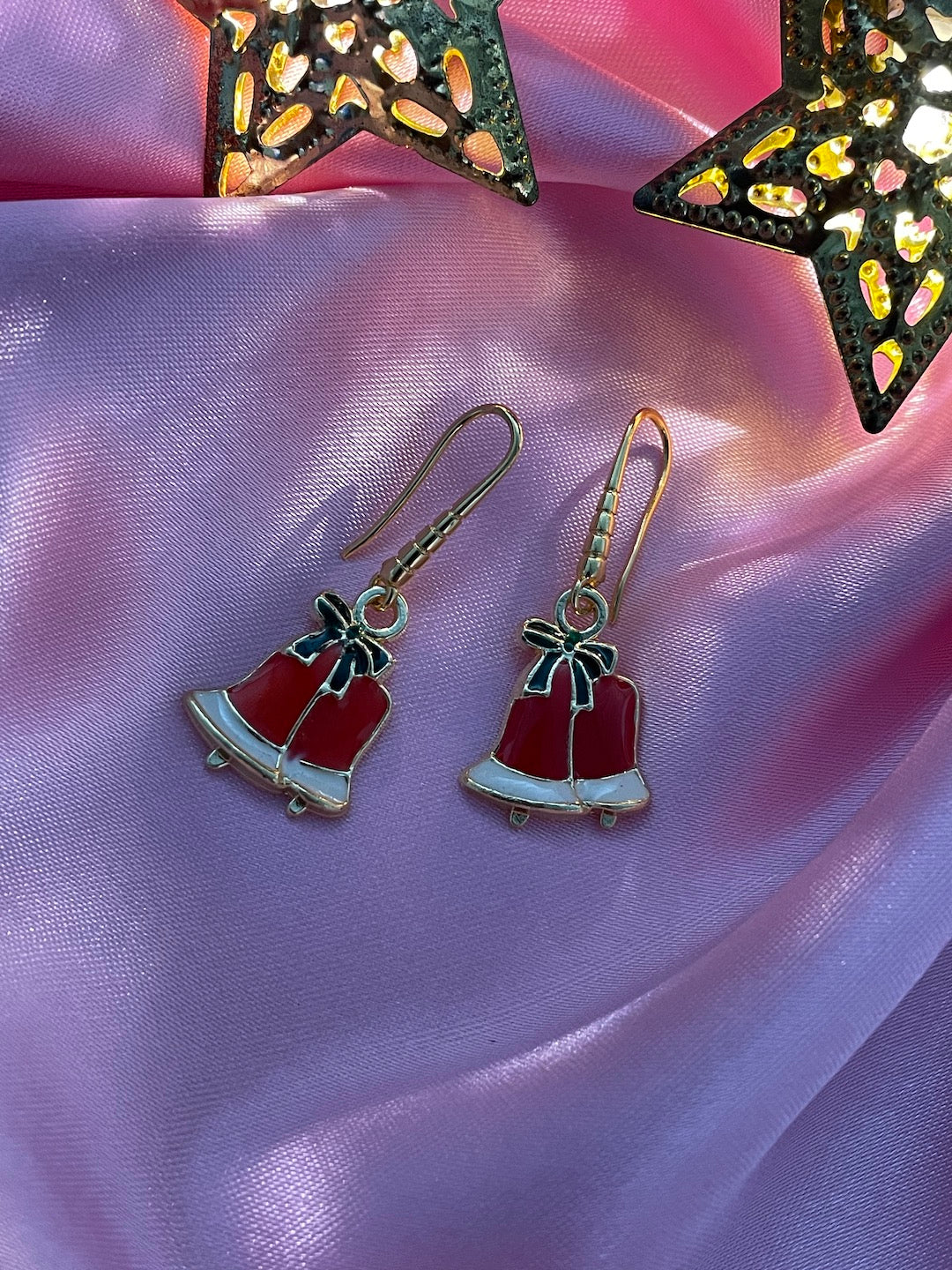 Christmas Red Bell Charm Earrings