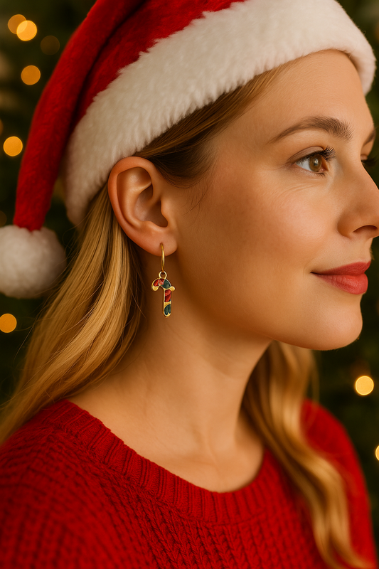 Christmas Candy Can Charm Earrings