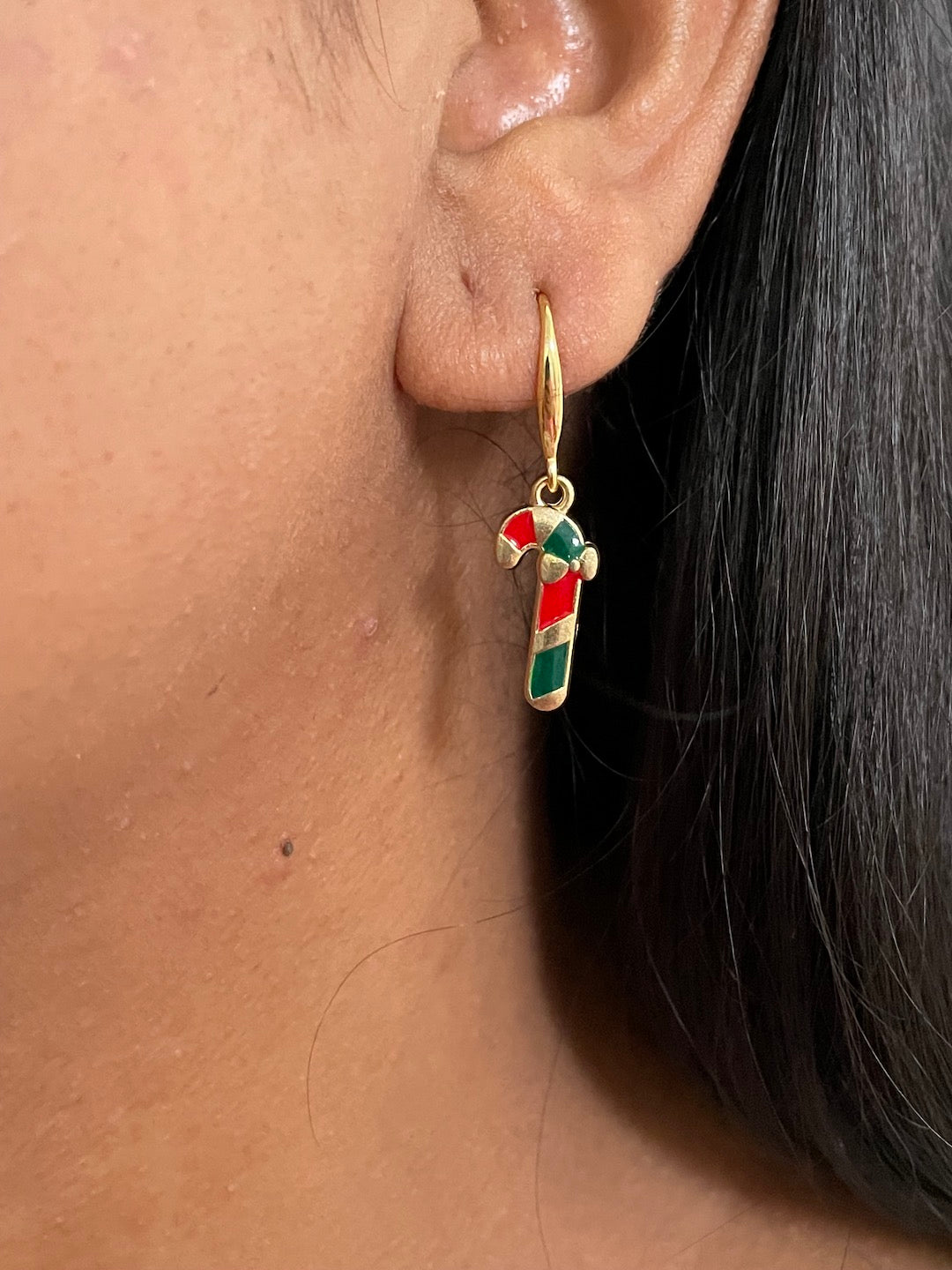 Christmas Candy Can Charm Earrings