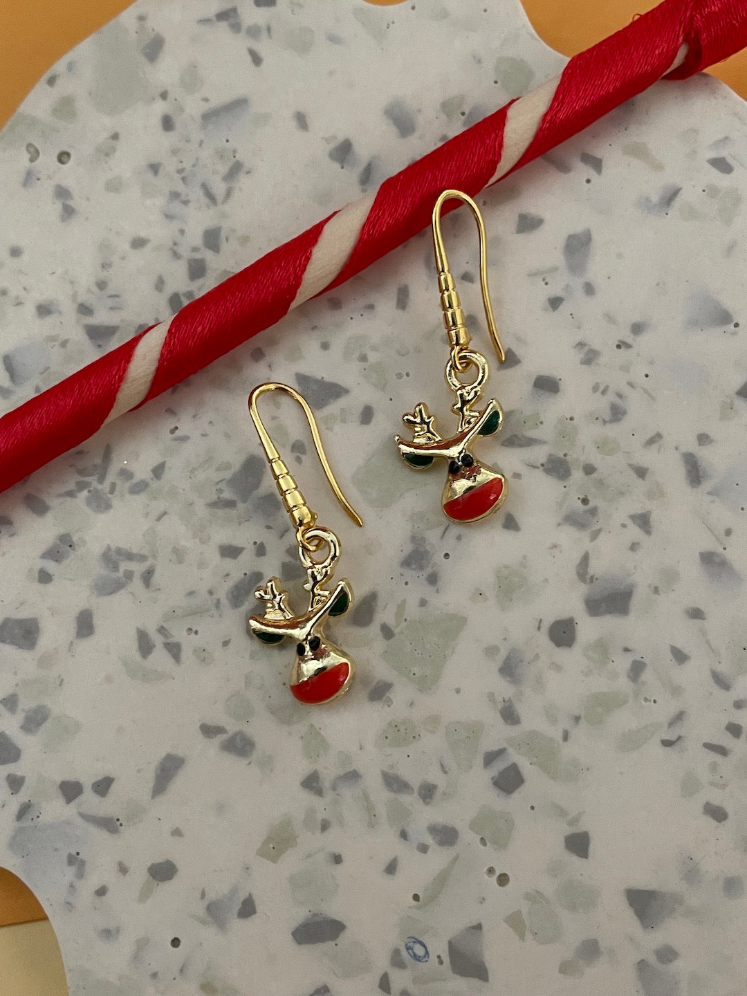 Christmas Reindeer Charm Earrings