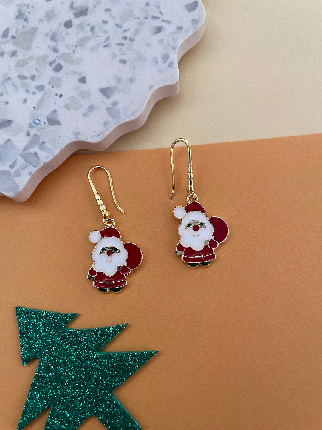 Christmas Santa Claus Charm Earrings