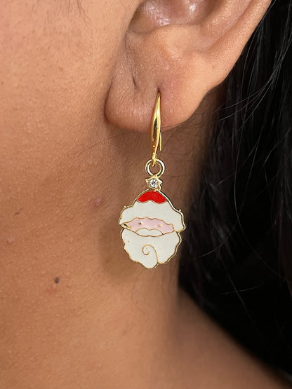 Santa Claus Face Charm Earrings