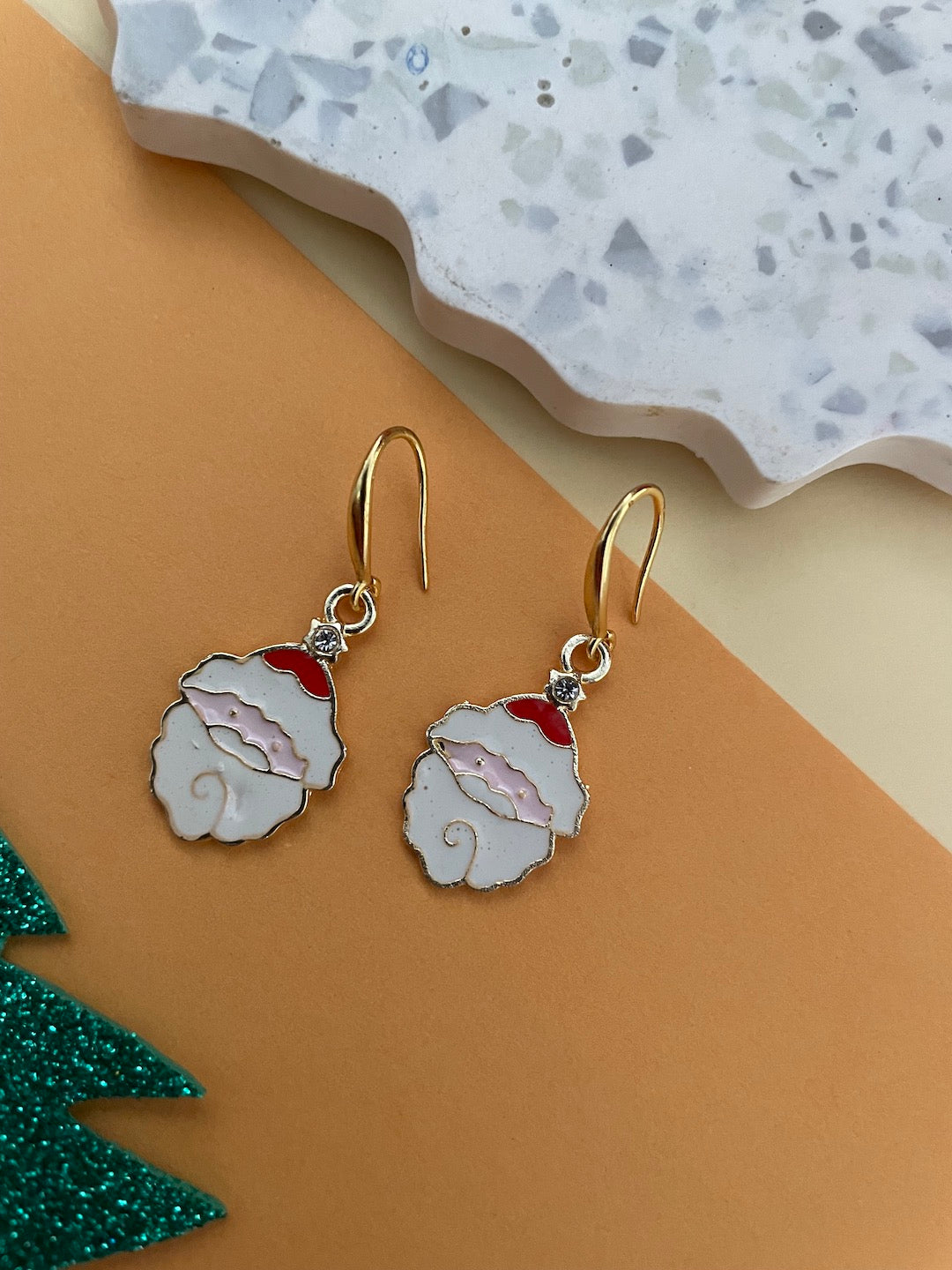 Santa Claus Face Charm Earrings