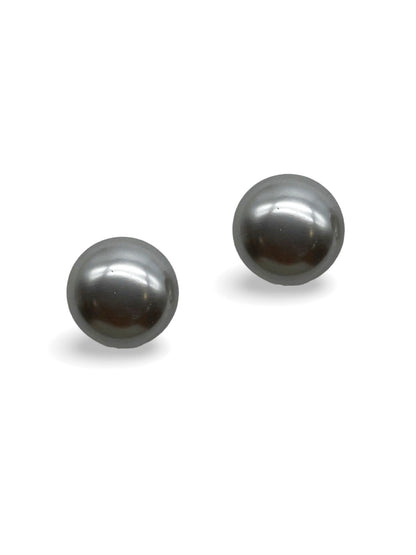 Silver-Plated CZ Gold Grey White Ball Round Shaped Stud Earrings | Party Wear Jewelry for Women