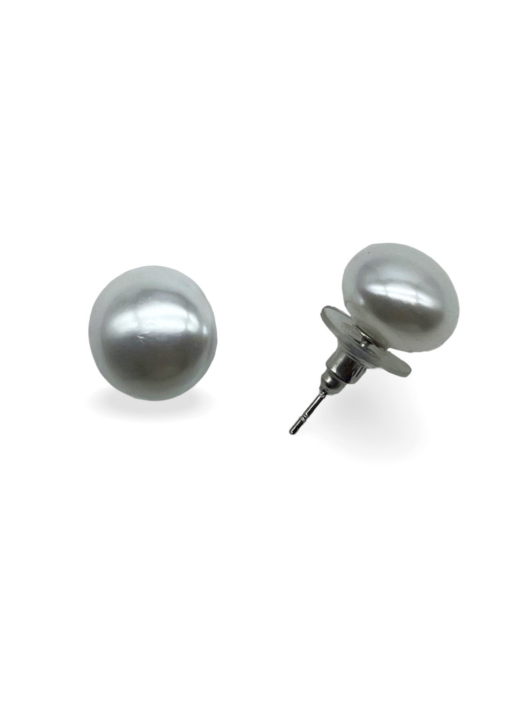 Silver-Plated CZ Gold Grey White Ball Round Shaped Stud Earrings | Party Wear Jewelry for Women