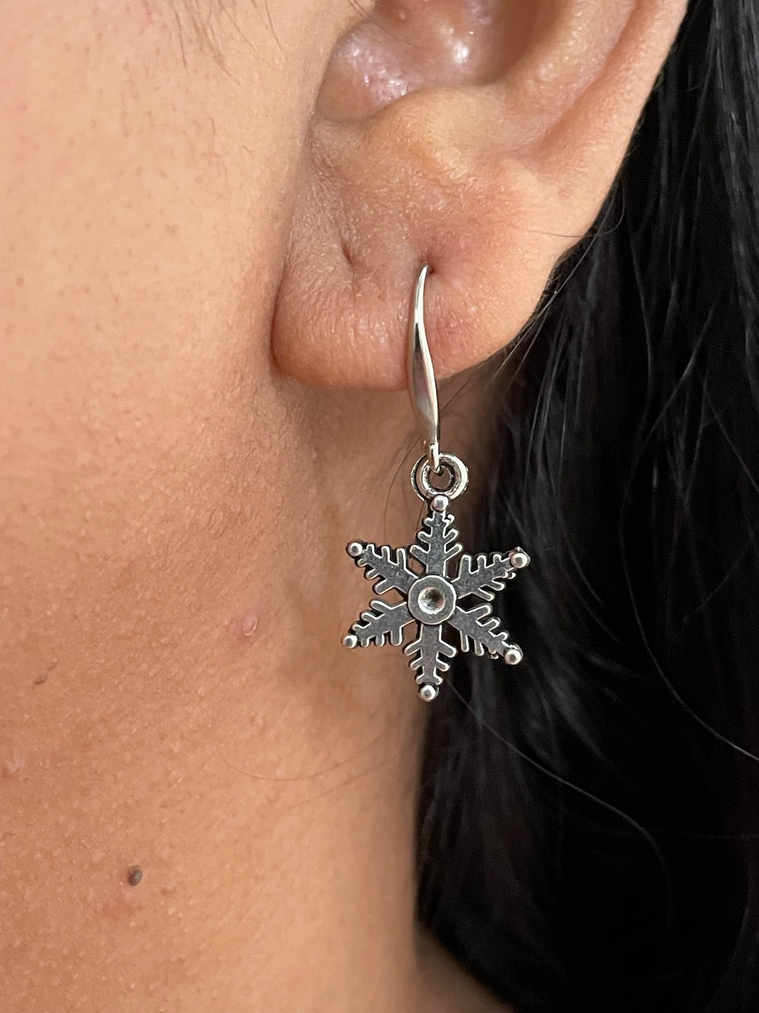 Christmas Snowflake Charm Earrings