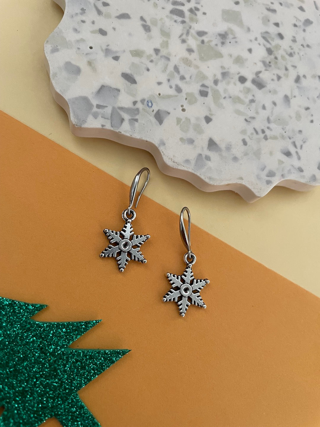 Christmas Snowflake Charm Earrings