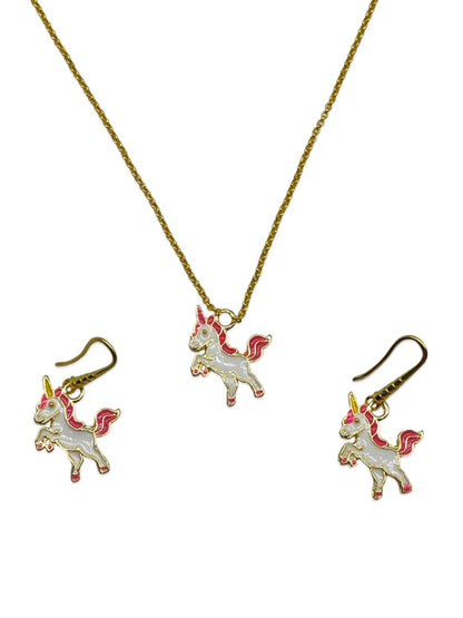Unicorn Charm Pendant Necklace set