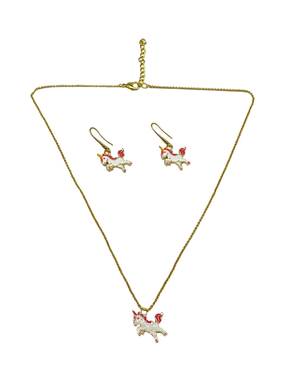 Unicorn Charm Pendant Necklace set