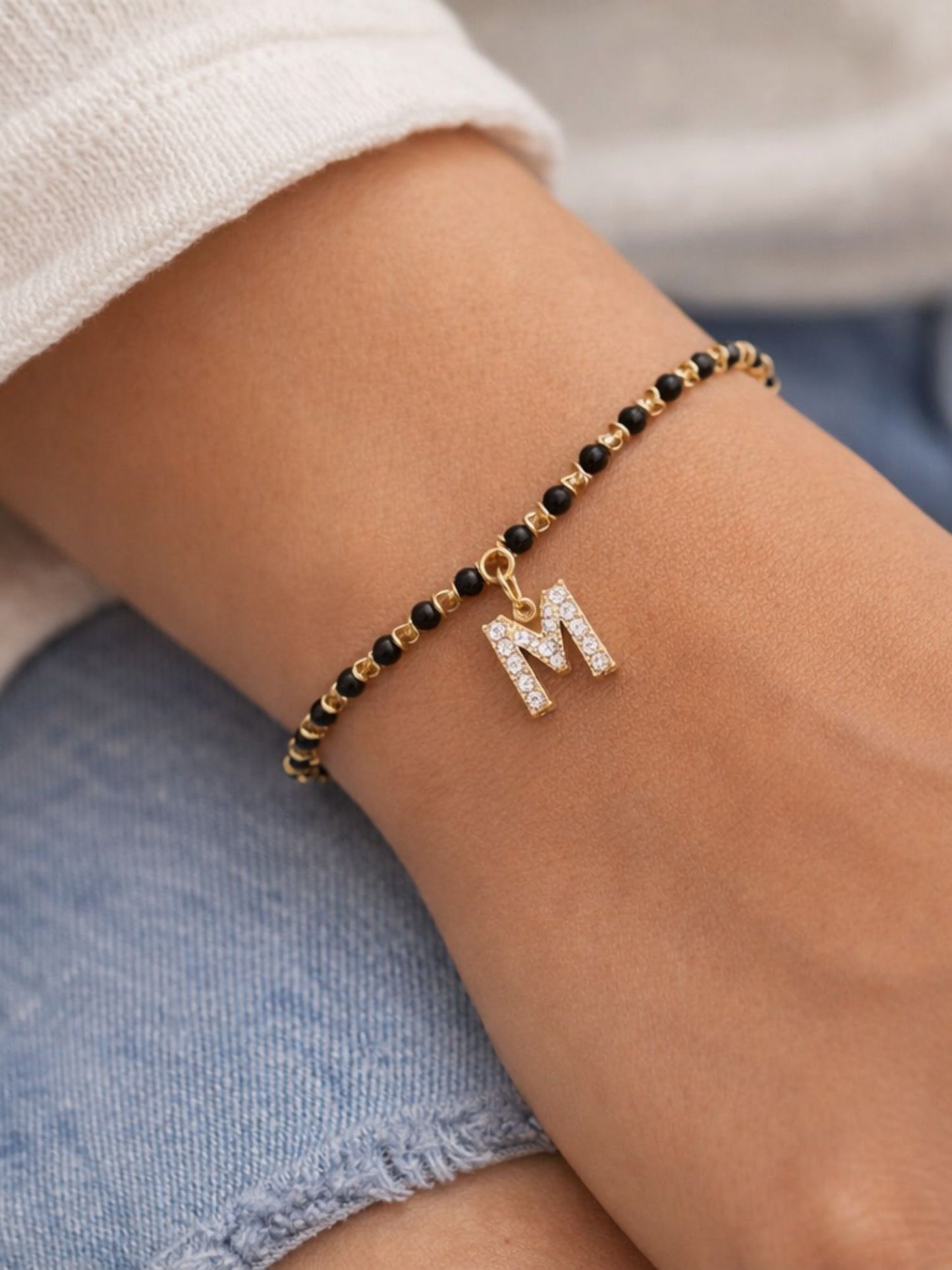 A TO Z Letter Alphabet Mangalsutra Bracelet Fashion Jewellery