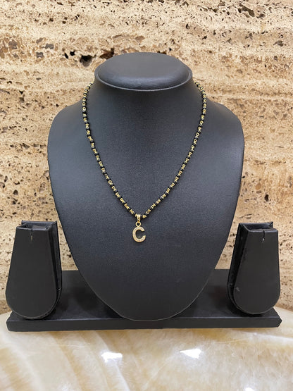 Alphabet short Mangalsutra