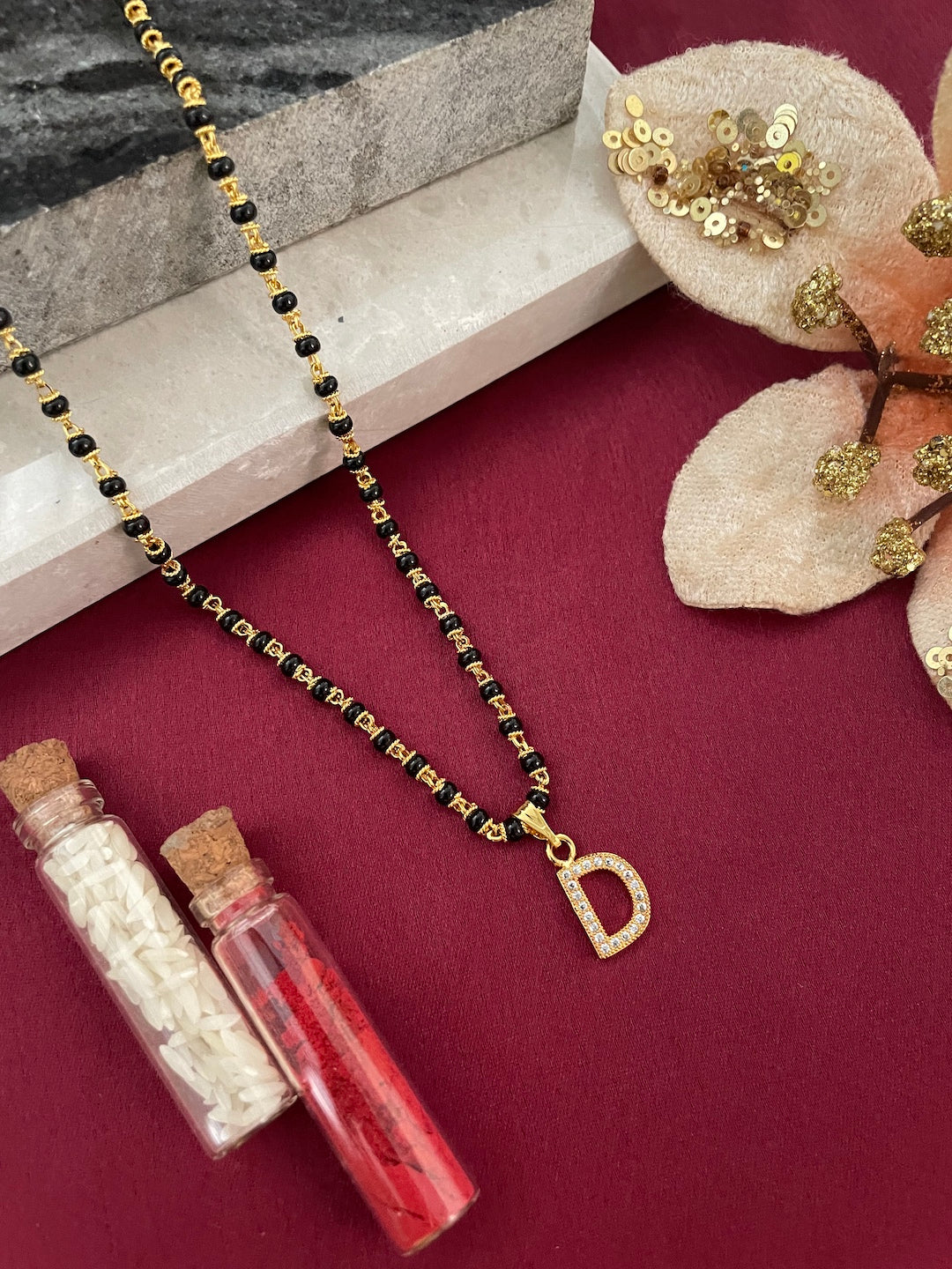 Letter Pendant Mangalsutra