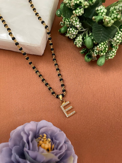 Letter Pendant Mangalsutra