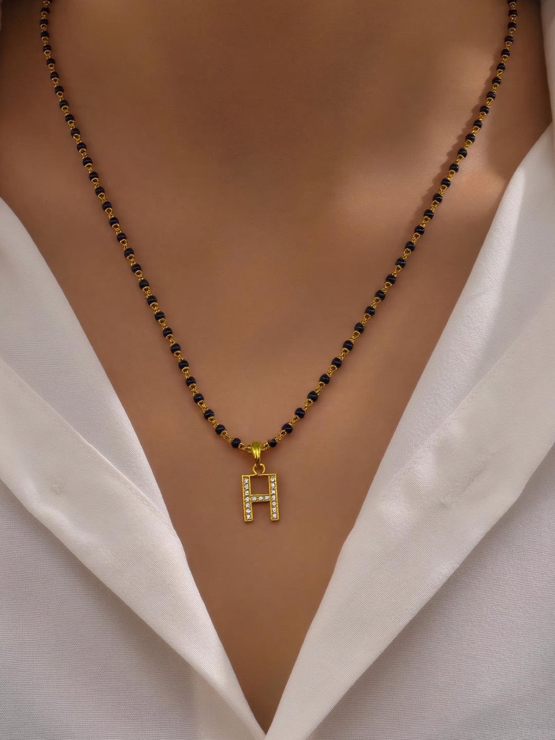 Letter Pendant Mangalsutra