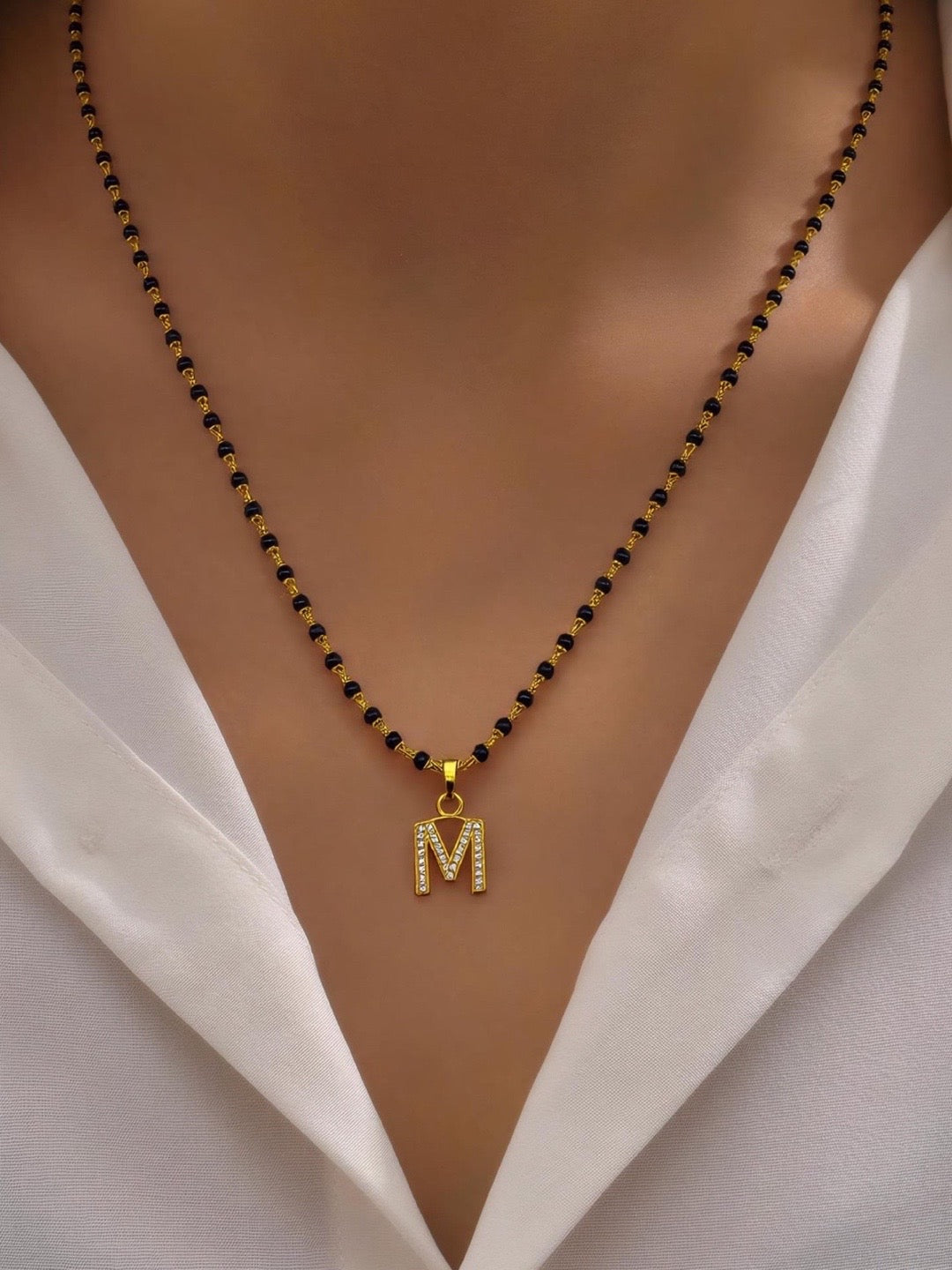 Letter Pendant Mangalsutra