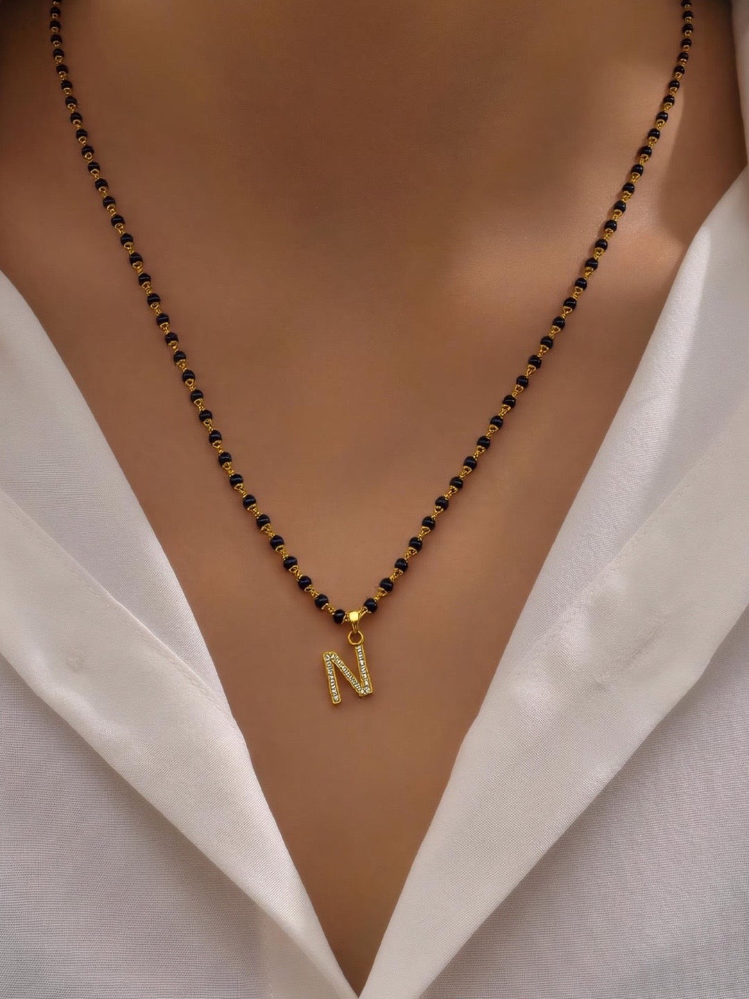 Letter Pendant Mangalsutra