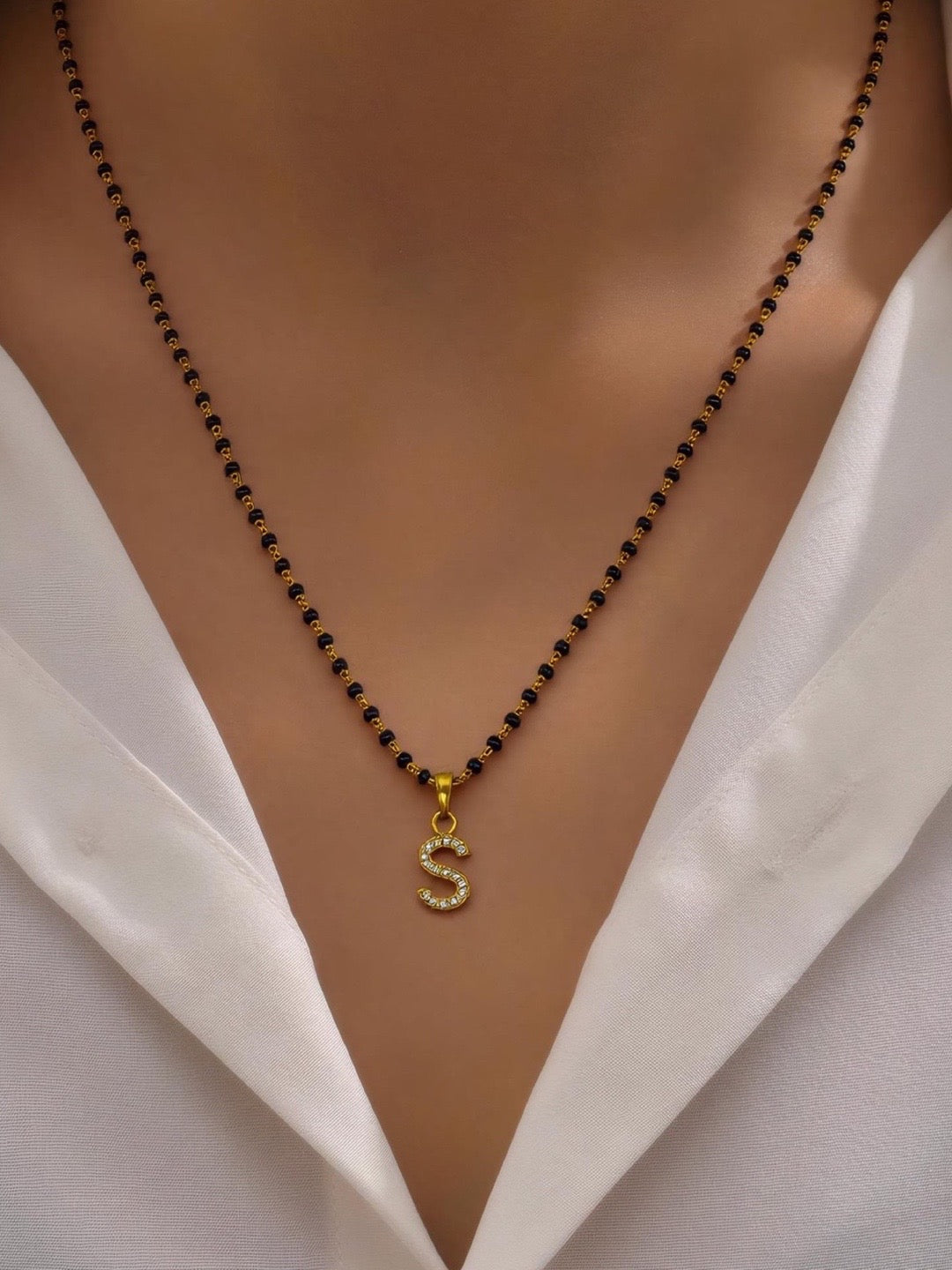 Letter Pendant Mangalsutra